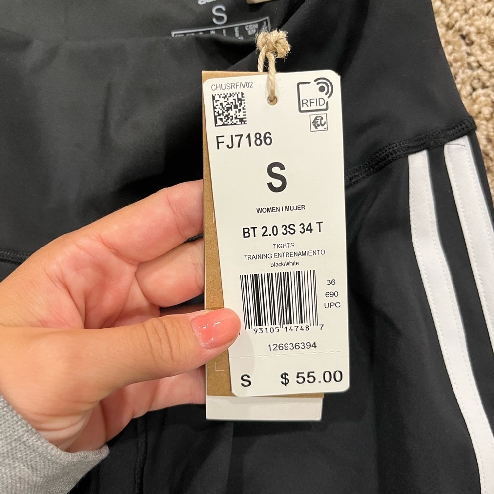 adidas Women’s BT 2.0 3-Stripes 3/4 Tights - Picture 6 of 7